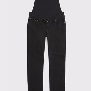 Abercrombie & Fitch Women's Black Maternity Ankle Straight Jeans